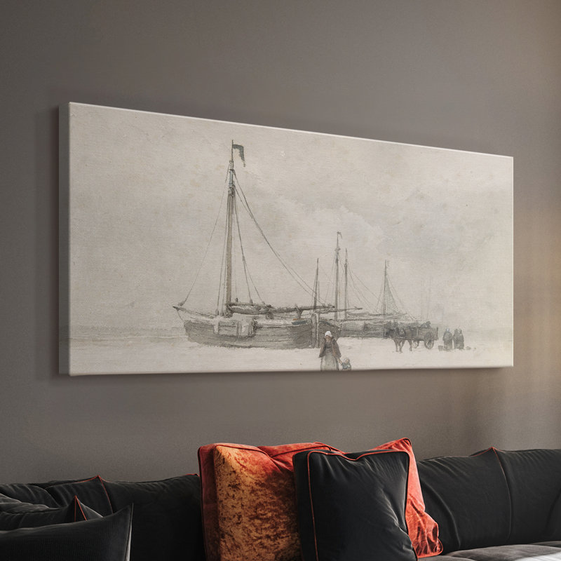 Nautical Series-CCVVI - Toile tendue avec châssis - Prêt à accrocher, H 16 po x l 32 po