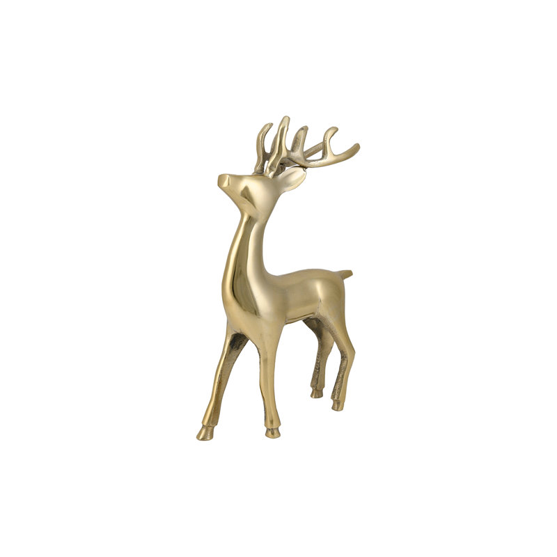Jakaila Animals Figurines & Sculptures, 13.5" H x 8" W x 8" D, Gold