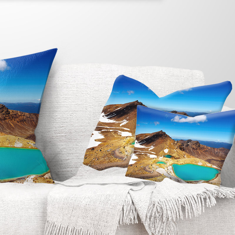 Coussin lombaire en émeraude lacs new zealand