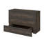 Grand lit escamotable style ferme avec station de charge, lit plateforme pliable avec grand tiroir de rangement pour chambre d'amis, petite chambre, gris rustique