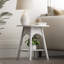 Table de bout ronde moderne avec tablette