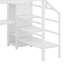 Lit mezzanine avec bureau en L et port USB, armoire et tablette réglable et DEL-465207857