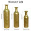 Ensemble de 3 vases de sol décoratifs en métal, or-136385225