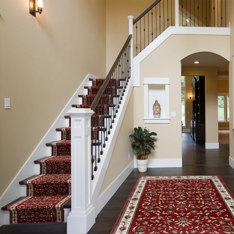 Roosevelt Cinabar Red Indoor Area Rug and Runners, 26"x10'