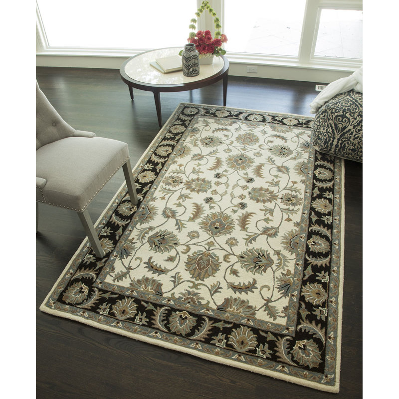 Tapis oriental gris anthracite Annito Reverie, Rectangle de 5 pi x 8 pi