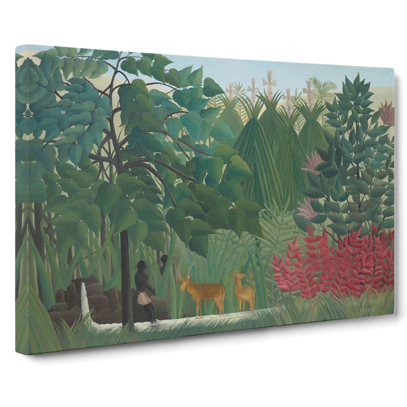 Two Deer by Henri Rousseau - Wrapped Canvas, 35cm H x 50cm W x 3cm D