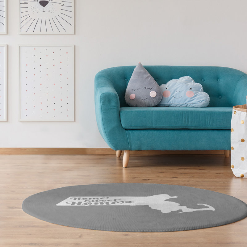 Chenille Indoor Rug, Round 5'