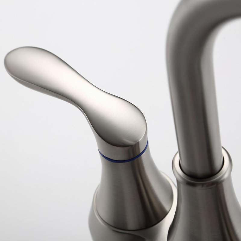 Robinet de salle de bain à ensemble central avec bonde, Nickel