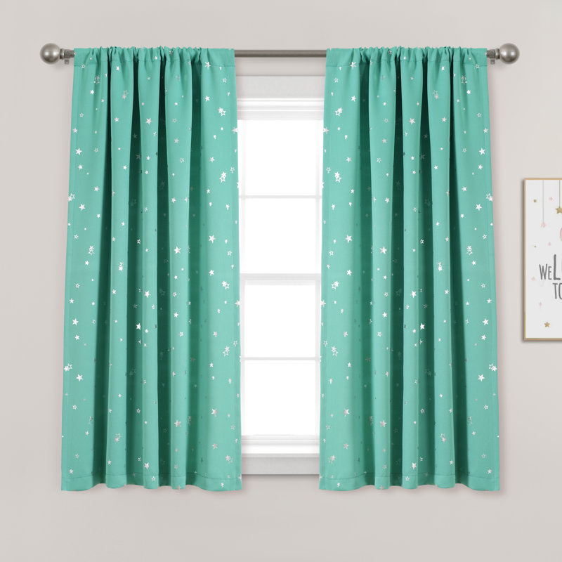 Star Room Darkening Pair, 52"W x 63"L, Blush