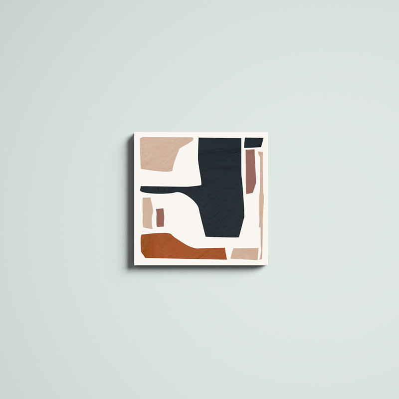 «Mid Century Shapes IV» par Melissa Wang, reproduction sur toile, H 20 po x l 20 po, Oui, Imprimé avec cadre blanc