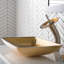 Lavabo de salle de bain vasque rectangulaire en verre Galaxy avec robinet-10466868-2832572