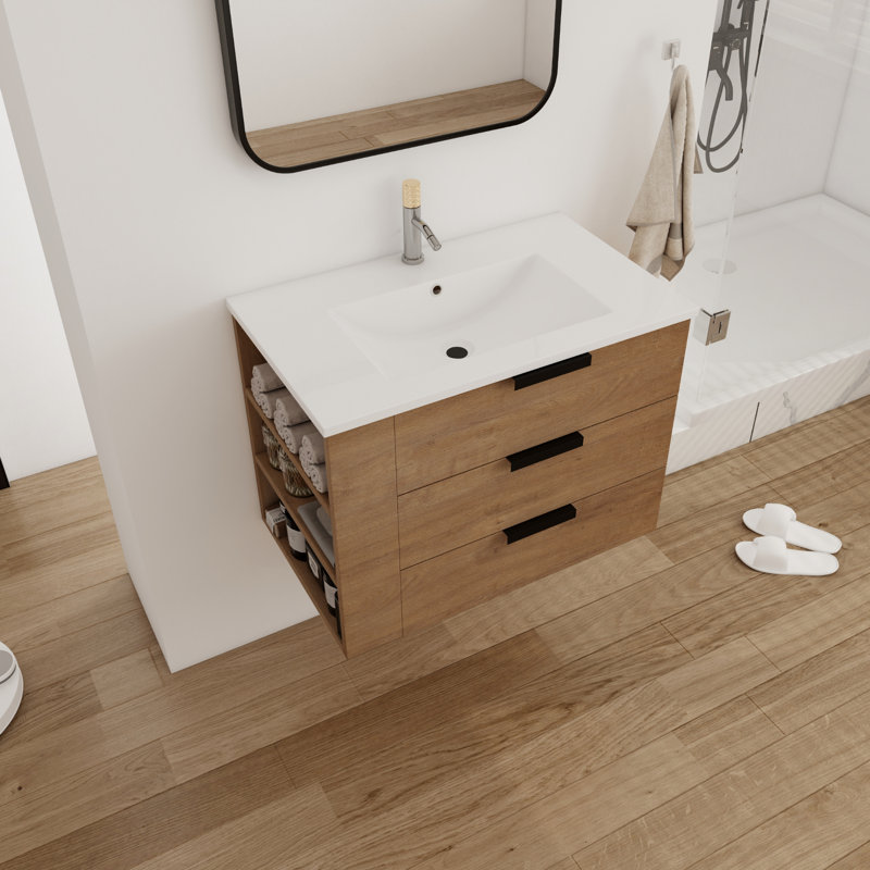Meuble-lavabo simple avec plateau Madalee 30,34 po