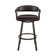 Robinett Swivel Counter or Bar Height Bar Stool with Arms and Footrest in Faux Leather and Metal