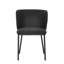 2 Dubhgan Fabric Upholstered Dining Chair with Black Powder Coated Metal Legs