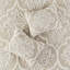 Édredon en coton taupe 3 pièces pour lit double / grand