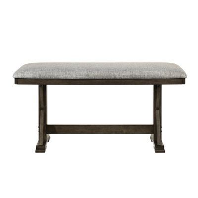 Banc rembourré brun rustique 1pc