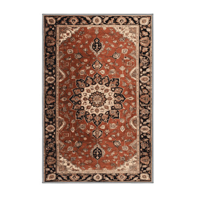 Machine Washable Persian Brown Area Rug