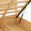 Lit plateforme avec rangement inférieur et 2 tiroirs profonds - Structure de chambre à coucher en bois naturel, essentiel-833420660
