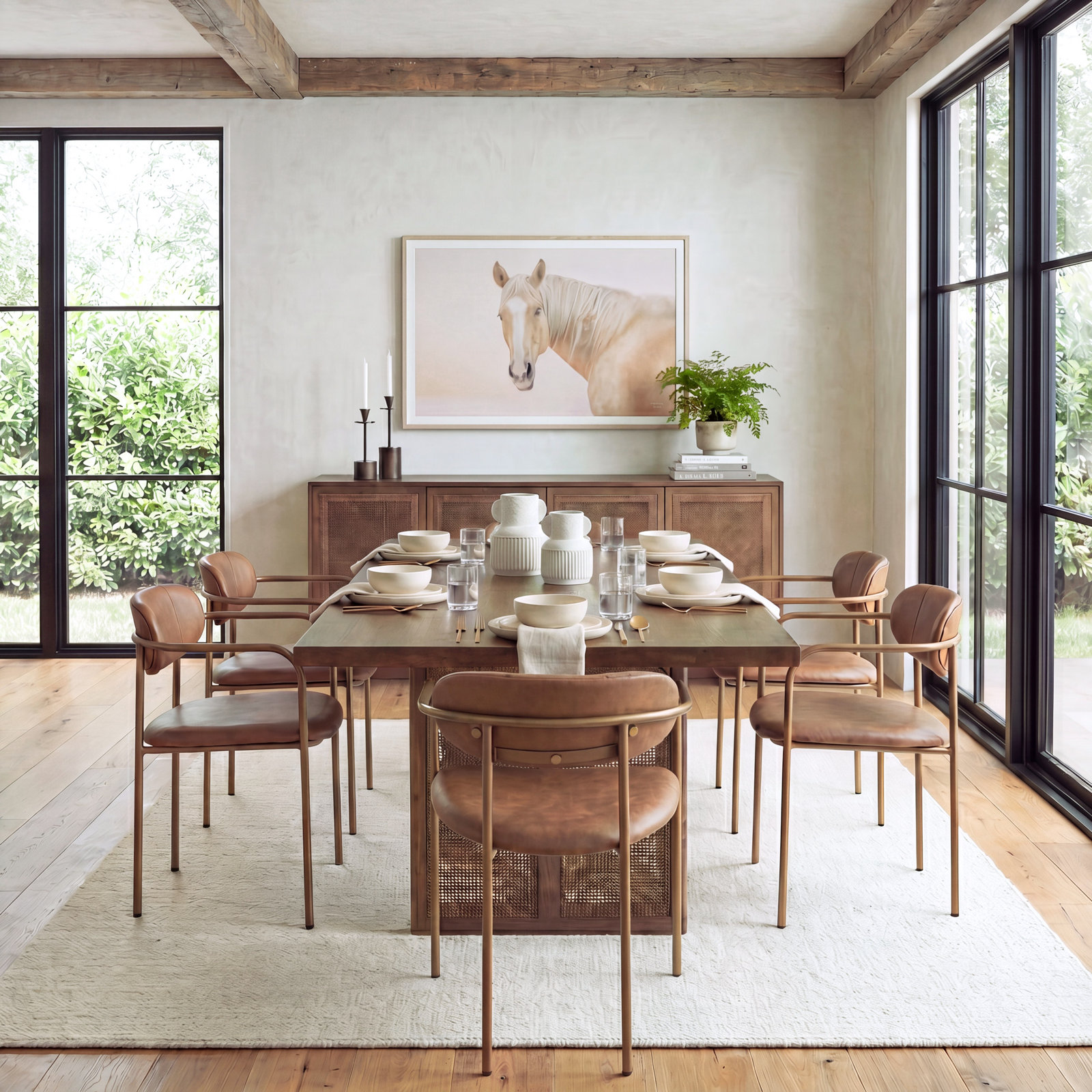 Belarus Dining Armchair, Gold, Light Brown