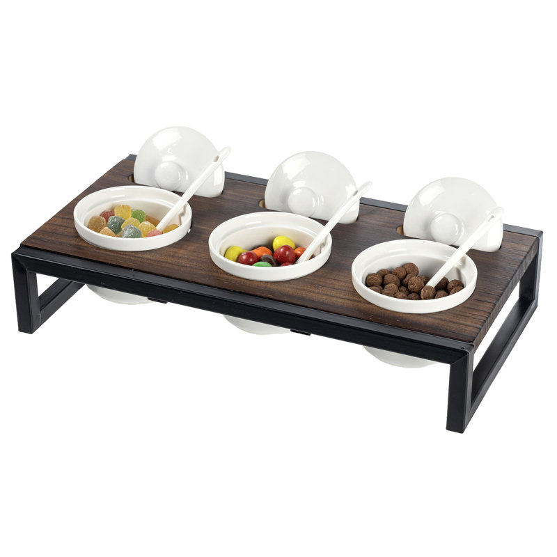 4 Piece Divided Serving Dish Set