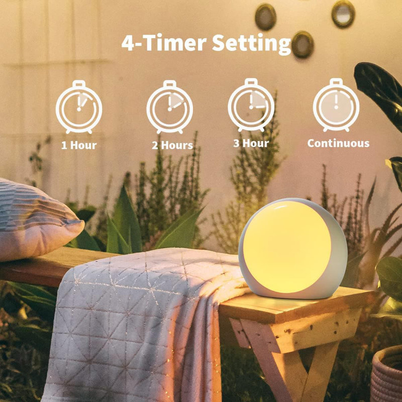 Brown Noise Machine: 30 Sounds, 12 Lights, Auto-Timer - Memory Function for All Ages & Office, White