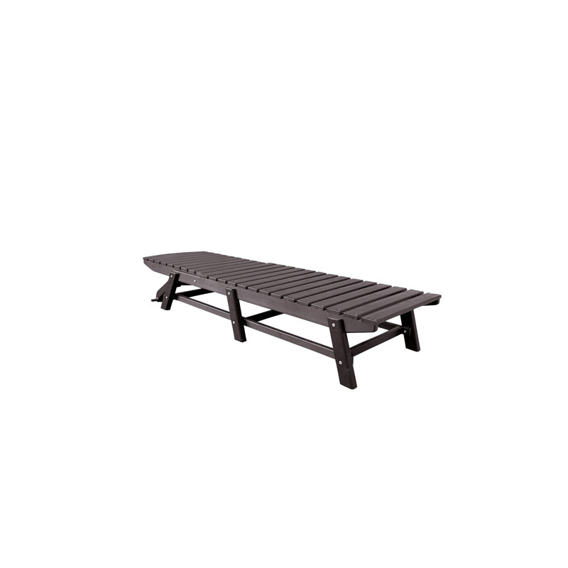 Brasstown Reclining Outdoor Chaise Lounge Pool Chair, Brown