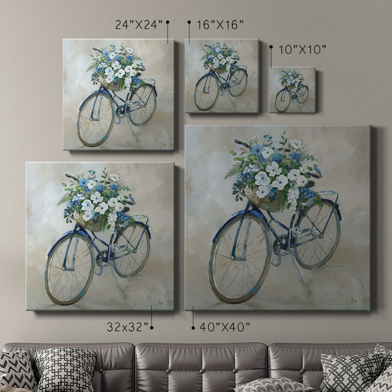 Bluebird Bike - Toile tendue avec châssis de qualité supérieure - prête à être accrochée