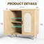 Buffet avec rangement en rotin, pieds en bois massif pour le salon, le couloir et le vestibule-2084866831