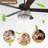 52'' 5-Blade Crystal Ceiling Fan with Light and Remote Control, 6 Speeds, Reversible DC Motor, Timer-49370161
