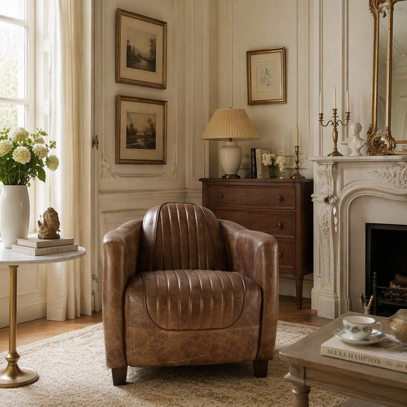 Chaise en cuir Brancaster Retro