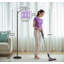  Lampe sur pied arc abstraite mauve géométrique moderne haute lampe sur pied à DEL réglable en lin 3 températures de couleur