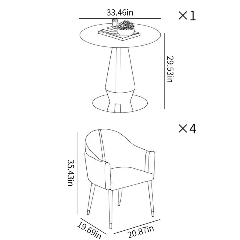 Combinaison de table basse moderne et simple