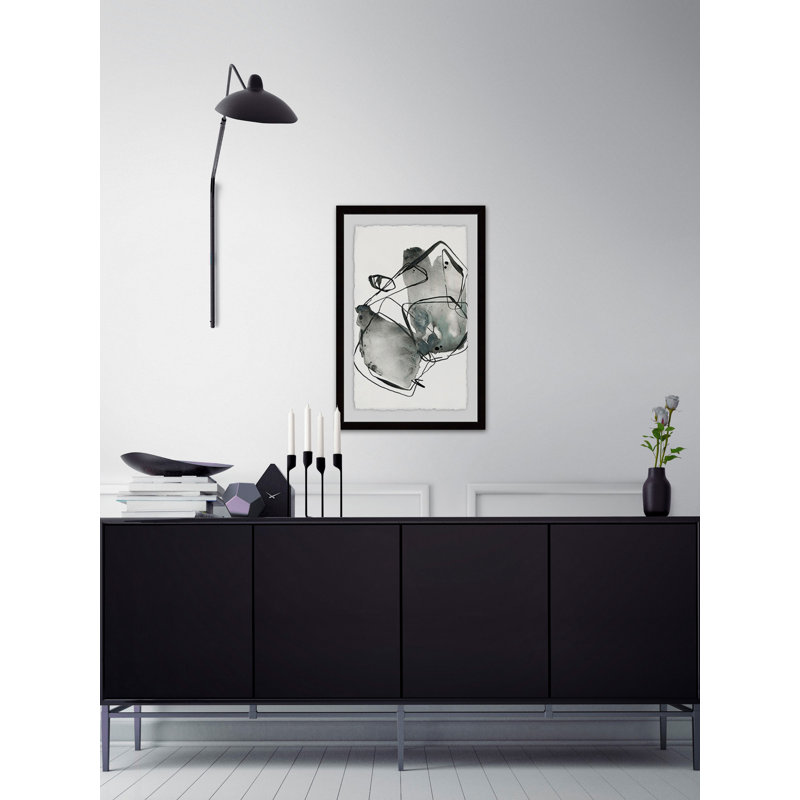 Gray Cubes by Julia Posokhova - Single Picture Frame Painting, 91 cm H x 61 cm W x 4 cm D