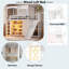 Lit mezzanine en bois avec garde-robe, tablettes de rangement, glissoire et éclairage à DEL