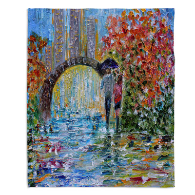 Couverture sherpa douce d’automne central park