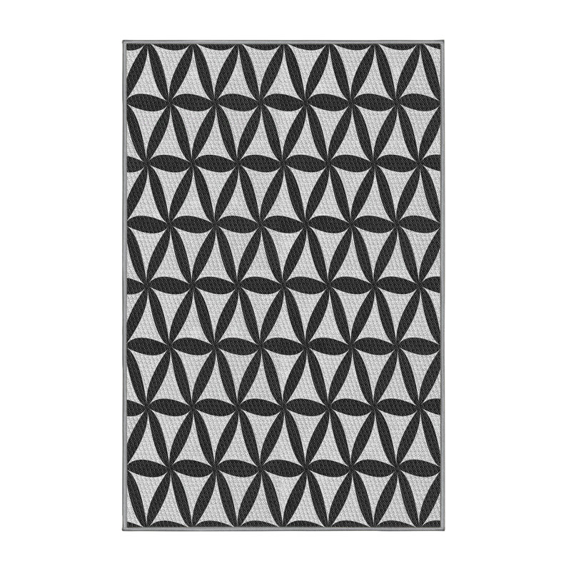 Tapis gris Power Loom, Rectangle 5 pi x 7 pi