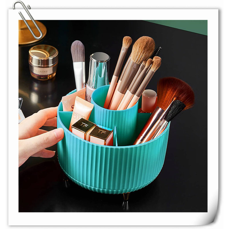 Organisateur de maquillage en plastique Aveyah, Bleu