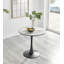 Eubanks White Marble Effect Melamine Round 80cm Dining Table And Chairs - 2 Velvet Dining Chairs-87463906