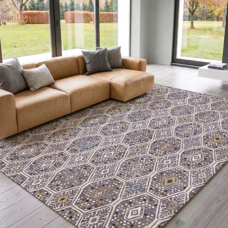 Tapis de qualité supérieure Mayfield AMF2471 Global, Linen, 3' x 5'