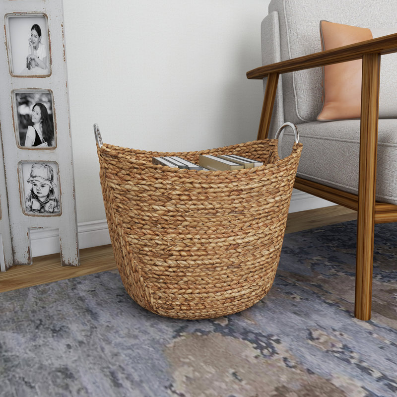 Panier de rangement Milnor Seagrass, 100.92, Brun / Argenté