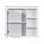 Armoire de rangement murale avec miroir et 3 tablettes ouvertes-200763104