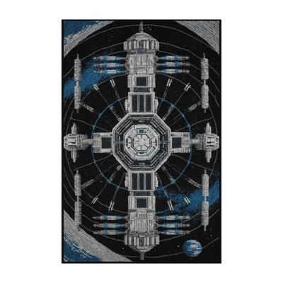 Tapis noir lavable à la machine