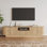 Meuble télé incurvé 86,6 po pour téléviseur de 85 po, meuble audio-vidéo avec rangement, console multimédia cannelée avec portes coulissantes, consoles de télévision de style Mid-Century pour le salon et la chambre à coucher 