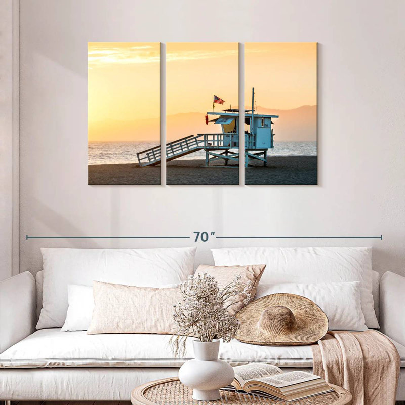 Gillard Dramatic Venice Beach Sunset, 28" H x 45" W