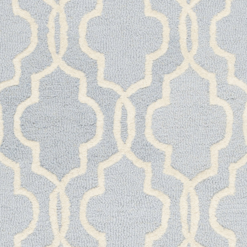 Cannen Hand Tufted Wool Geometric Rug, Square 6'