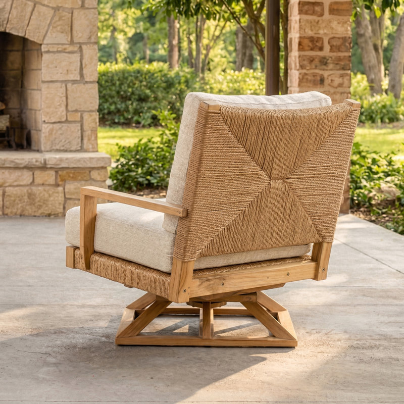 Chaise de patio d'extérieur en teck Monroe