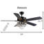 52'' Ceiling Fan with Light Kit