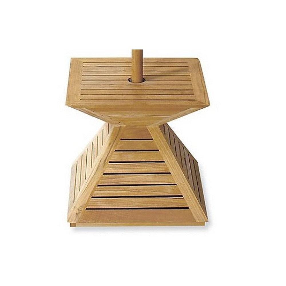 35 Lb. Teak Wood Free Standing Umbrella Base Teak Smith