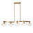 Preesall 5 - Light 44.5'' W Large Texture Glass Linear Kitchen Island Pendant ETL Certified