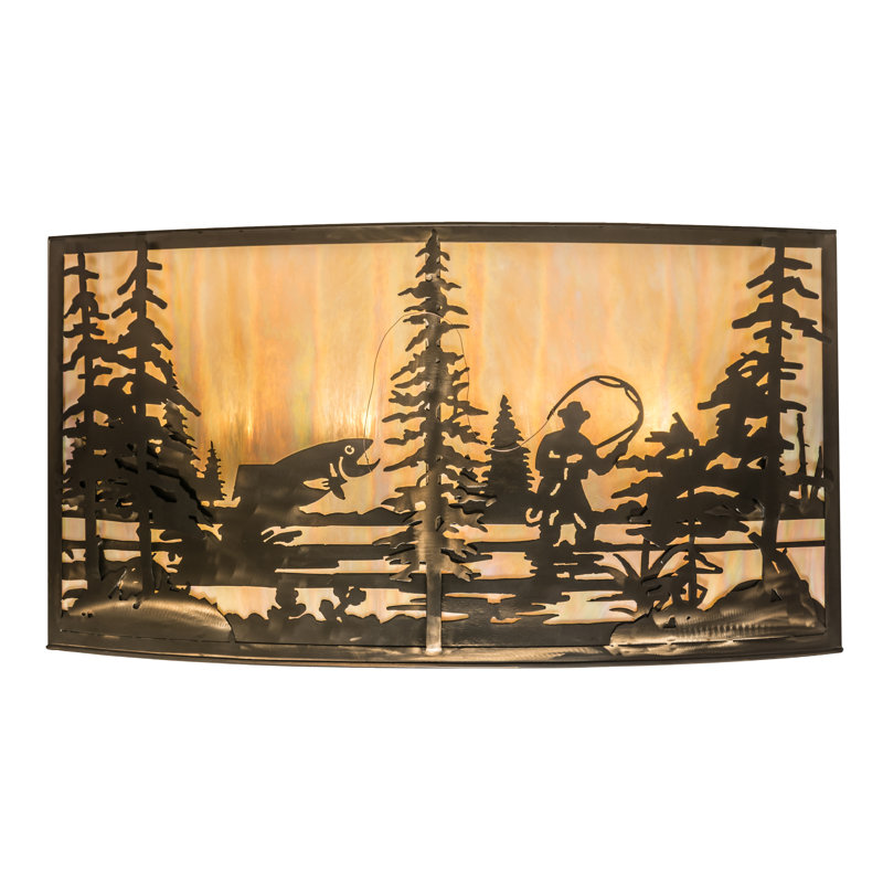 Applique murale 4 lumières Fly Fishing Creek